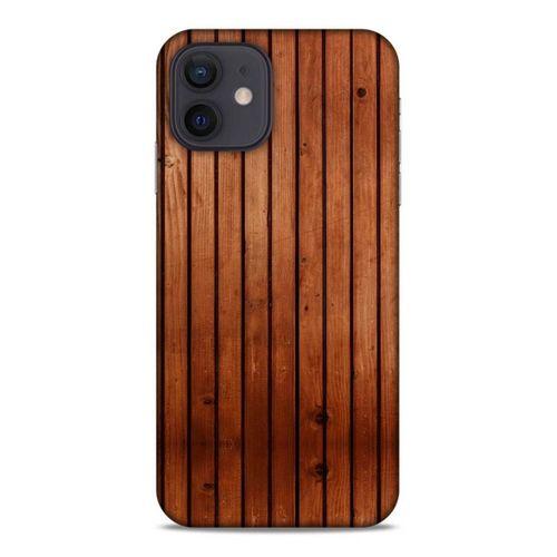 Lopard Apple iPhone 12 Uyumlu Kılıf Wood'X (12) Koruyucu Silikon Desenli