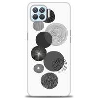 Oppo A73 Kılıf HD Baskılı Kılıf - Siyah Daire + Tam Ekran Koruyucu