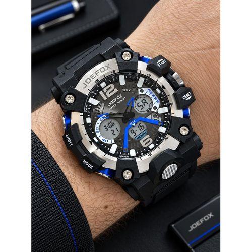Joefox Digital Ve Analog 2 Yıl Garantili Kronmetre+Takvim+Alarm+Aydınlatma Erkek Kol Saati JOE.Y6