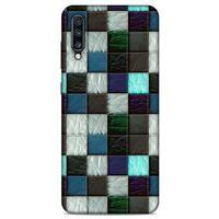 Samsung Galaxy A70 Kılıf Patchwork (46) Core Armor Kılıf Gri Cam Göbeği