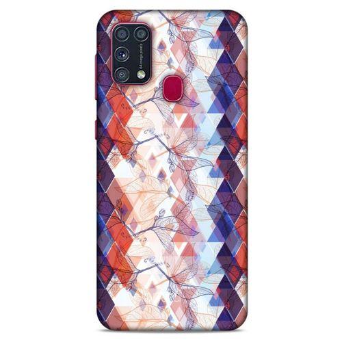 Samsung Galaxy M31 Kılıf Pastel Renkler (3) Kapak Kırmızı Lacivert