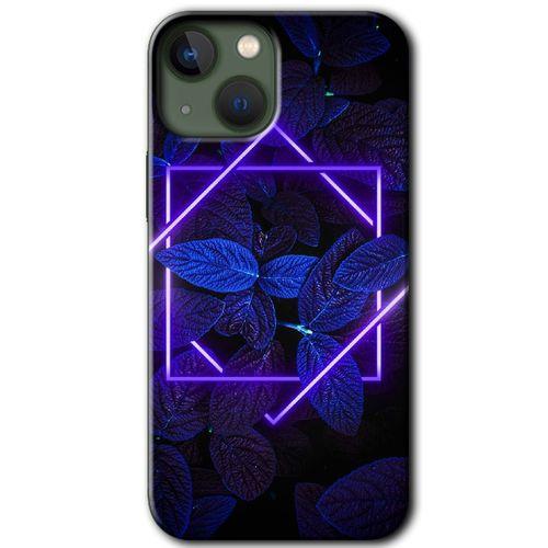 MRCİLETİSİM iPhone 13 Kılıf Baskılı Kapak - Mekanik Yaprak 5 + 5D Tam Kaplayan Cam