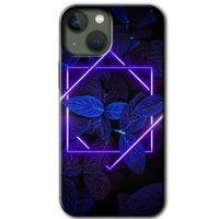 MRCİLETİSİM iPhone 13 Kılıf Baskılı Kapak - Mekanik Yaprak 5 + 5D Tam Kaplayan Cam