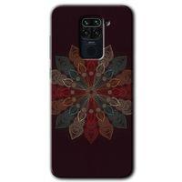 BeRa Aksesuar Xiaomi Redmi Note 9 Kılıf Baskılı Kapak - Mandala Flower Wal +Tam Kaplayan Mat Seramik