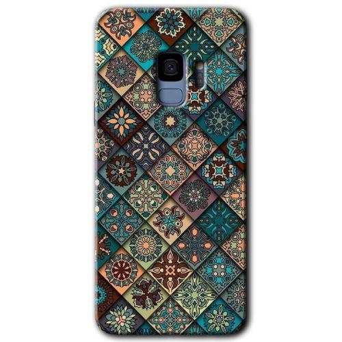 Potkal Hediye Fabrikası Samsung Galaxy S9 Kılıf HD Desen Baskılı Arka Kapak - Mat Mandala
