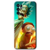 Oppo Reno 6 HD Baskılı Kılıf + 9D Tam Ekran Koruyucu - Rick Morty