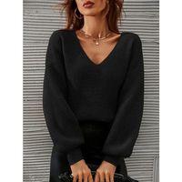 Kadın Uzun Kollu V Yakalı Triko Bluz