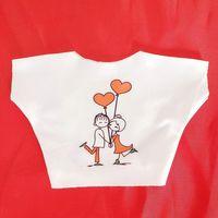 Mutlu Çift Temalı Baskılı Tişört