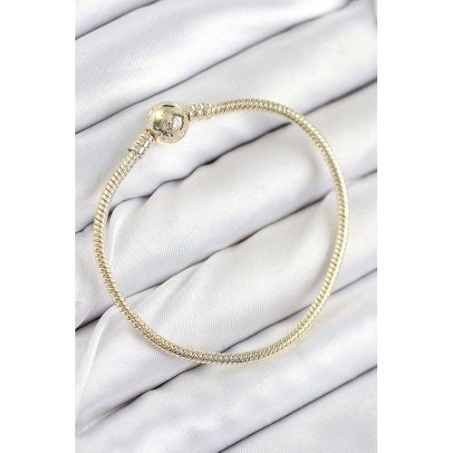 Pirinç Charm Topcuk Model Gold Renk Kadın Bileklik