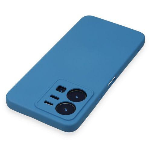 XD Vivo Y22S Kılıf Nano içi Kadife  Silikon - Mavi