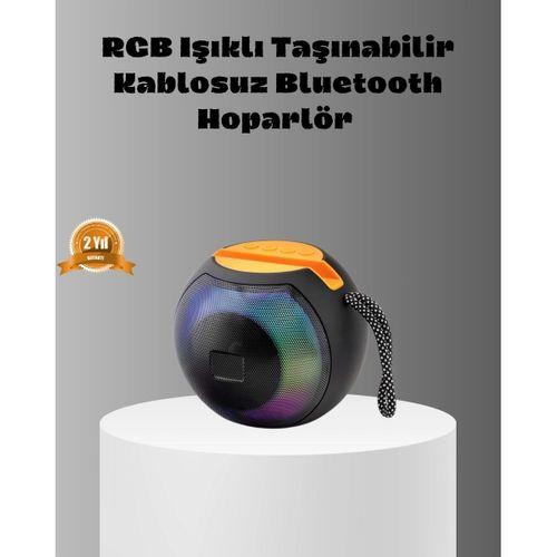Taşınabilir Bluetooth Hoparlör – Rgb Işıklı, Güçlü Bas Ve 8 Saat Pil Ömrü