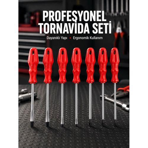 Profesyonel Ve Günlük Kullanıma Uygun 7li Tornavida Seti
