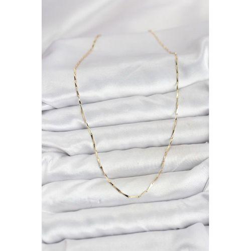 CM 14K Gold Renk İnce Kesim Çubuk Model Zincir Kadın Kolye