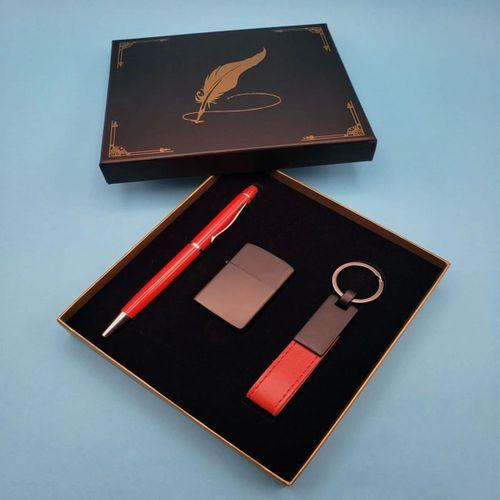 Kırmızı Anahtarlık Çakmak Ve Touchpen Kalem - Lisinya