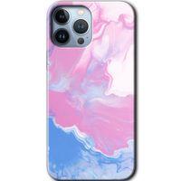 BeRa Aksesuar iPhone 13 Pro Kılıf Baskılı Kapak - Liquid Lekeler Art +Tam Kaplayan Mat Seramik