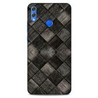 Huawei Honor 8x Kılıf Patchwork (25) Antişok Kapak Siyah Gri