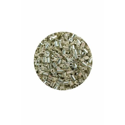 Kesme Cam Boncuk 2mm - 60 Gram - Parlak Gümüş - BNC376