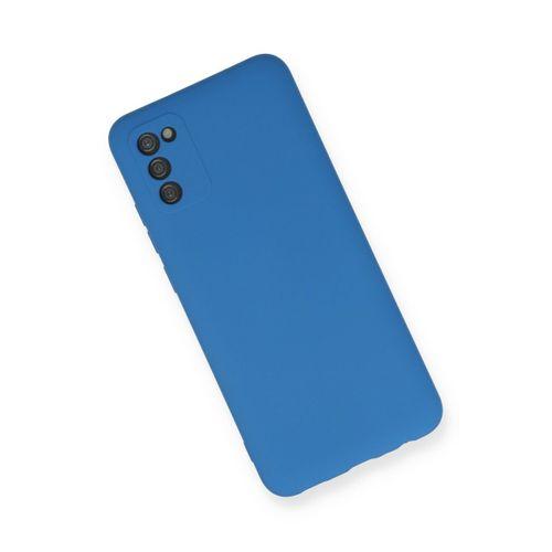 Newface Samsung Galaxy A02S Kılıf Nano içi Kadife  Silikon - Mavi