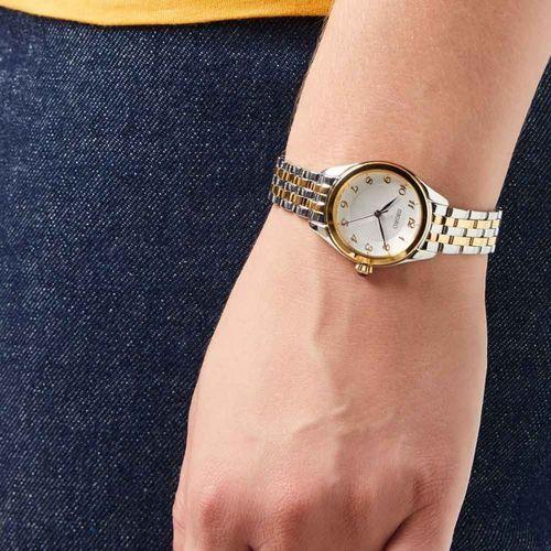Seiko SUR380P Quartz Çelik Altın/Gri Beyaz Kadran 29 mm Kadın Kol Saati