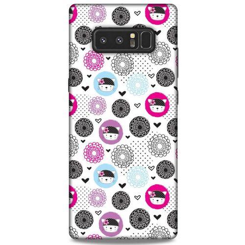 Lopard Samsung Galaxy Note 8 Uyumlu Kılıf Kediler (1) Kılıfı Mavi Pembe