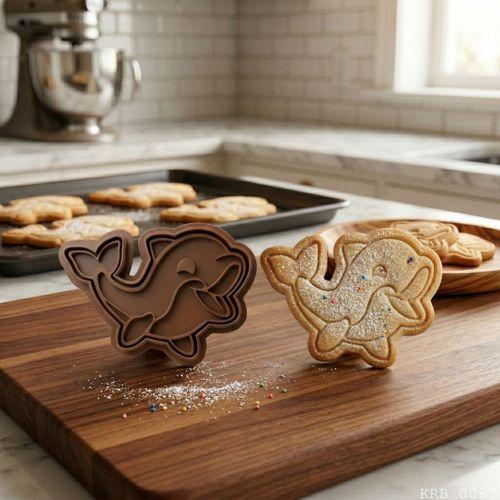 Sevimli Yunus Hamur Şekillendirici Kurabiye Kalıbı Oyun Hamuru Kalıbı 9 cm