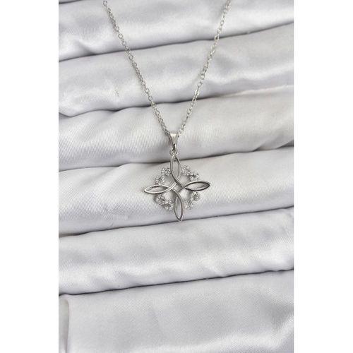 316L Çelik Zincir Gümüş Renk Sonsuzluk Model Zirkon Taşlı Kadın Kolye