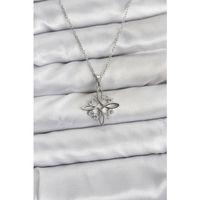 316L Çelik Zincir Gümüş Renk Sonsuzluk Model Zirkon Taşlı Kadın Kolye