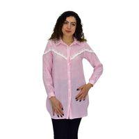 Kadın Çizğili Keten Gömlek BGL-ST03706