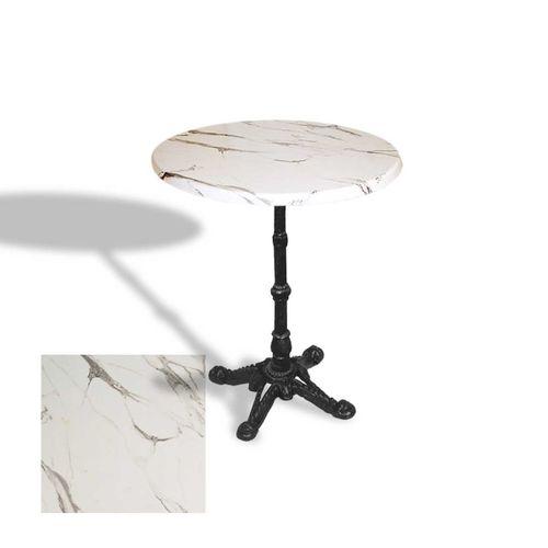 Dockers Çipa 1002 Döküm Ayak Yuvarlak Masa Çap 90cm - (Werzalit, Wermodin ve Allzalit Tabla) - Afyon Mermer