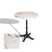 Dockers Çipa 1002 Döküm Ayak Yuvarlak Masa Çap 90cm - (Werzalit, Wermodin ve Allzalit Tabla) - Afyon Mermer