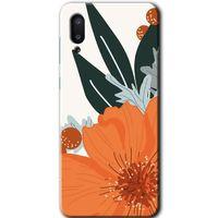 Potkal Hediye Fabrikası Samsung Galaxy A02 Kılıf HD Desen Baskılı Arka Kapak - Portakal Çiçeği