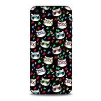 Lopard Apple Iphone 5S Uyumlu Kılıf Kediler (26) Tpu Silikon Kılıf Karışık Renkli