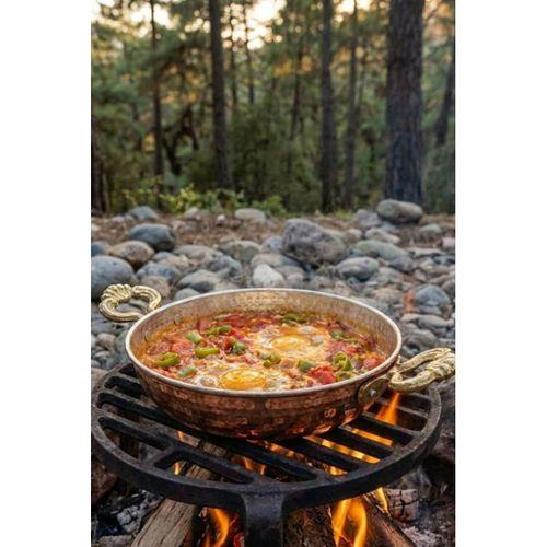 Turna Bakır Acemli Tava 1 No 14 Cm El Dövme Kırmızı Turna7581-1