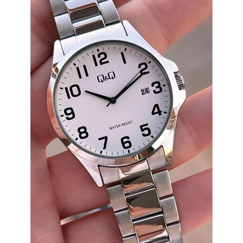 Q&Q Çelik Kordon Takvimli Kadran 2 Yıl Garantili 3 Atm Suya Dayanıklı Erkek Kol Saati QQ.E2004.A1