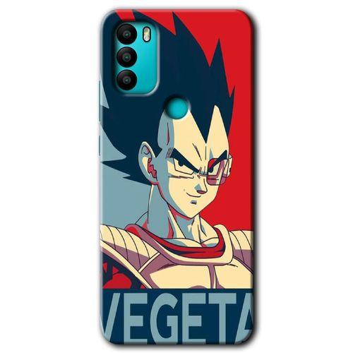 MRCİLETİSİM General Mobile GM 21 Plus Kılıf HD Desen Baskılı Arka Kapak + Temperli Cam - Vegeta