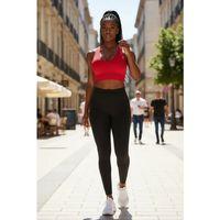 Kadın Kırmızı Modern Fit Derin Göğüs Dekolteli Şık Crop Top Bluz