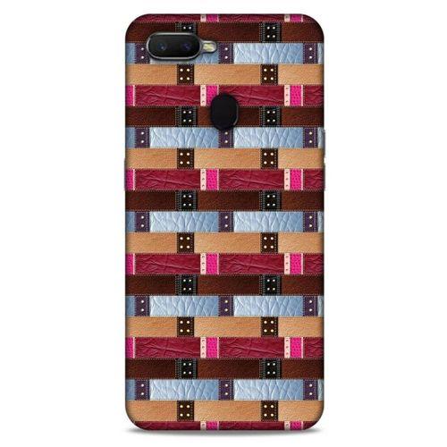 Oppo Ax7 Kılıf Patchwork (45) Liquid Air Kılıf Bordo Gri