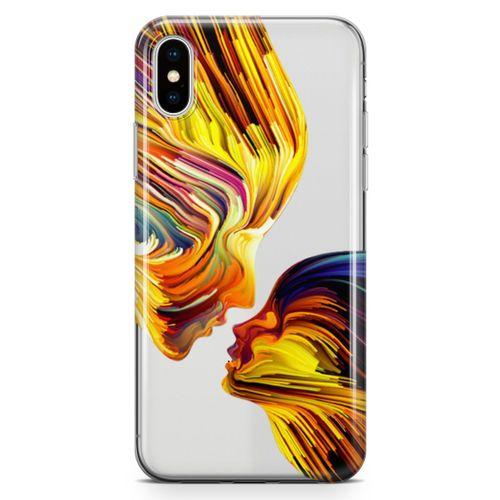 Apple iPhone XS Max Kılıf Yüzyüze Arka Kapak Koruma Desenli Full Koruyucu