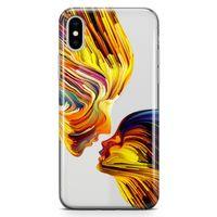 Apple iPhone XS Max Kılıf Yüzyüze Arka Kapak Koruma Desenli Full Koruyucu