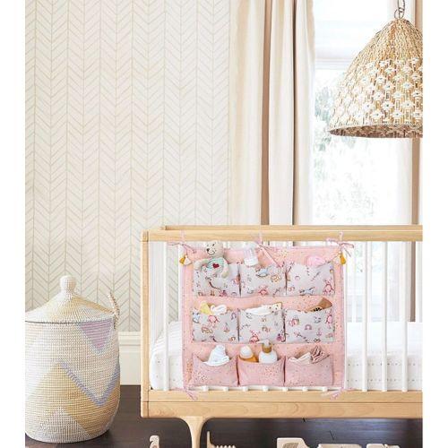 Baby 9 Cepli Bağlamalı Beşik Kenarı Düzenleyici pembe