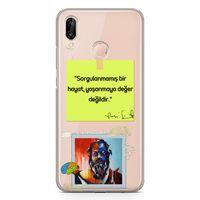 Huawei P20 Lite Kılıf Caps Sokrates Hayat Arka Kapak Koruma Desenli Full Koruyucu