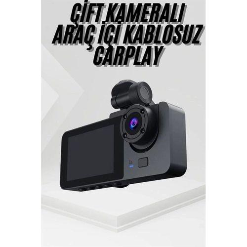 3 Kameralı 2 İnç 1080p Araç İçi Kamera Sürüş Kamerası Carplay