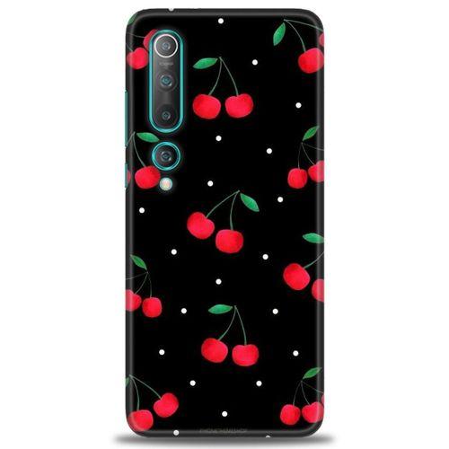 Xiaomi Mi 10 Kılıf HD Baskılı Kılıf - Kirazlar + Tam Ekran Koruyucu