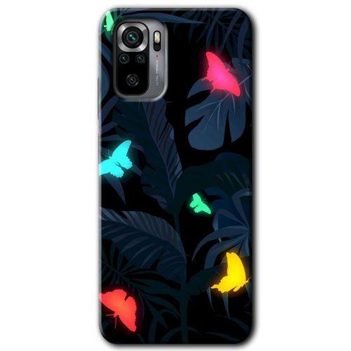 MRCİLETİSİM Xiaomi Redmi Note 10 Kılıf Kapak - Lighter Butterfly +Hayalet Ekran Yandan Gözükmez
