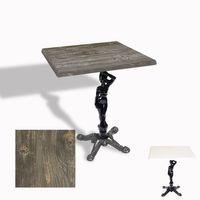 Dockers Çipa 1003 Döküm Ayak Kare Masa 80x80 cm - (Werzalit, Wermodin ve Allzalit Tabla) - Old Pine