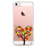 Apple iPhone SE Kılıf Kalp  Meyve Ağacı Arka Kapak Koruma Desenli Full Koruyucu