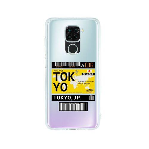 Redmi Note 9 Tokyo Bilet Tasarımlı Premium Şeffaf Silikon Kılıf