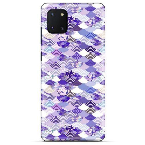 Huawei Y5P Kılıf Pastel Renkler (15) Antişok Kılıf Mor Beyaz