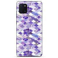 Huawei Y5P Kılıf Pastel Renkler (15) Antişok Kılıf Mor Beyaz
