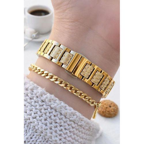 RMS Romanson 2 Yıl Garantili 5 Atm Suya Dayanıklı Kadın Kol Saati+Bileklik Hediyeli A.2137.20